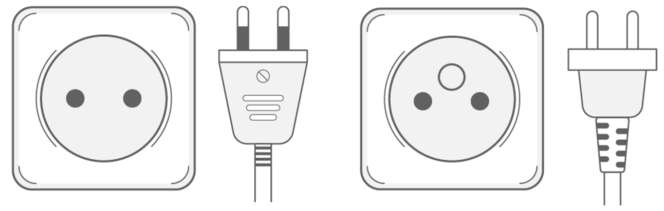 diagram of Moroccan plug types